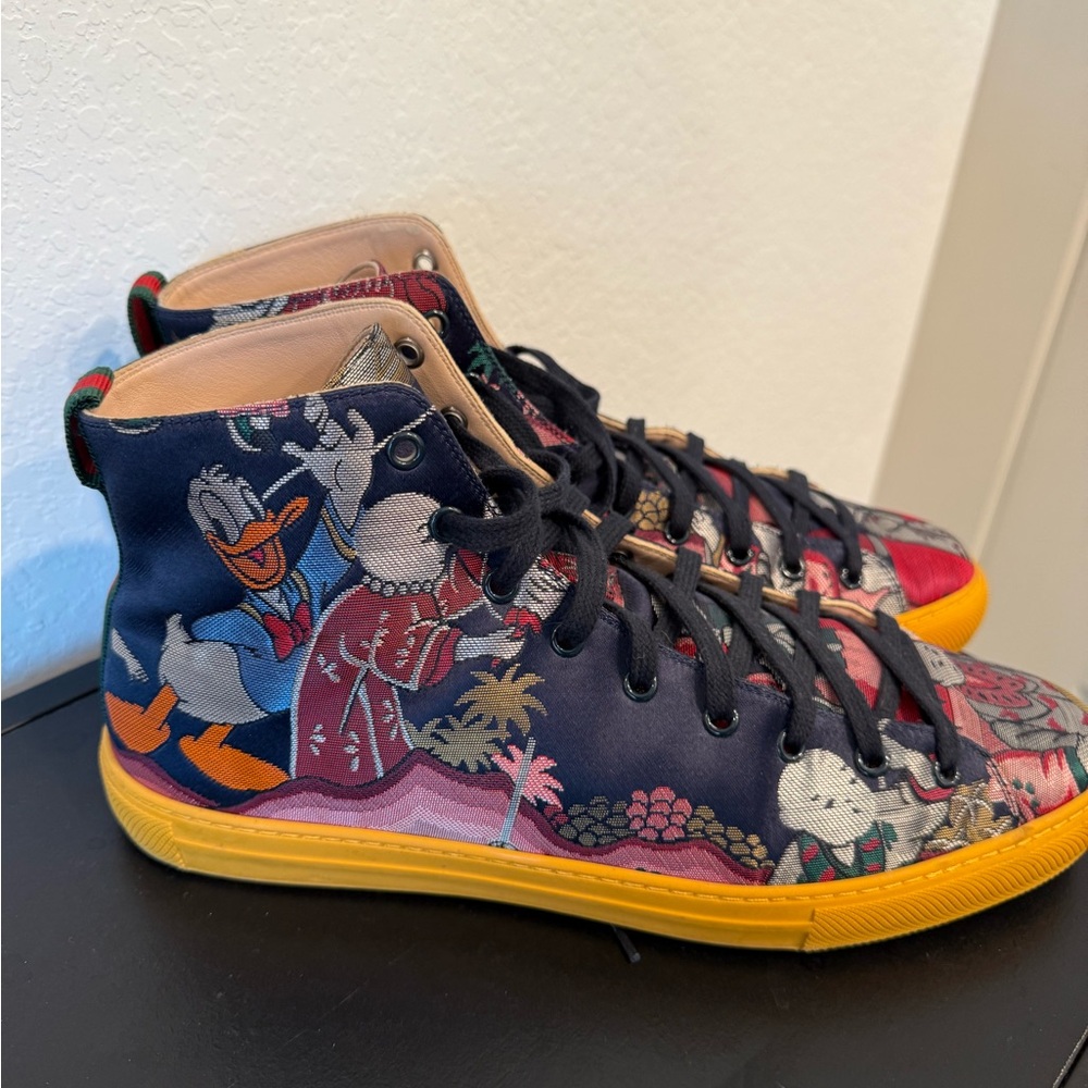 Gucci Disney Cartoon High-Top Sneakers - Multicolor